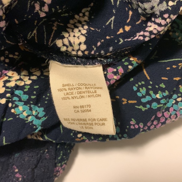 Free People Black, Green, and Purple Dress with Lace - Women’s Size Medium - Picture 7 of 7